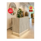 dorpek Rissa Ledli Karşılama Bankosu 110cm Kasa Resepsiyon Masası Ofis Bankosu