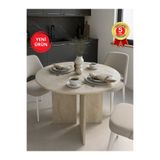 dorpek Toli Modern Yemek Masası, Şık Tasarım - Traverten