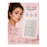 dorre Parlak Taşlı Kendinden Yapışkanlı Yüz taşı Sticker Seti (Kalp & Yuvarlak Karışık)