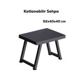 DORRY HOME 0010 Portatif Katlanabilir Kamp Piknik Balkon Masası - Küçük Plastik Katlanır Sehpa