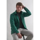 Dorss Slim Fit Pamuklu Bitik Kareli Kışlık Kalın Kumaş Erkek Gömlek - 2XL - Yeşil
