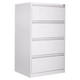 Dört Geniş Çekmeceli Metal Kartoteks Askılı Dosya Dolabı 84*62*133H - Açık Krem
