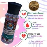 Dört Mevsim Baharat Renkli Tane Biber - Değirmenli Renkli Karabiber 70GR - 70 gr