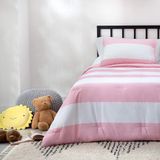 Dört Mevsim Hipoalerjenik Kuş Tüyü Alternatif Mikrofiber Yorgan, Ikiz Xl, Pembe/beyaz - 100 x 100 cm - Çok Renkli