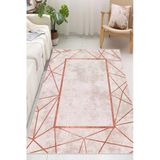 Dört Mevsim Makinede Yıkanabilir Leke Tutmaz Kaymaz Taban Oturma Odası Salon Halı Koridor Halı 80 X 150 Cm Pudra Pembe