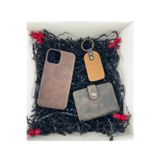 Dörtel Tedarik Hakiki Deri Kahverengi Cüzdan, Telefon Kılıfı, Anahtarlık (Kişiye Özel Baskı Yapılabilir)