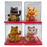 Dörtlü Maneki Neko El Sallayan Şans Kedisi Güneş Enerjili Set NO04SNS
