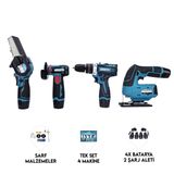 DÖRTLÜ SET MK (Mini testere+ avuç taşlama+akülü vidalama+dekupaj)