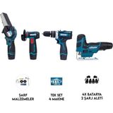 DÖRTLÜ SET MKY (Mini testere+ avuç taşlama+akülü vidalama+dekupaj)