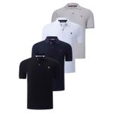 DÖRTLÜ SET T8561 DEWBERRY ERKEK T-SHIRT-SİYAH-BEYAZ-LACİVERT-GRİ