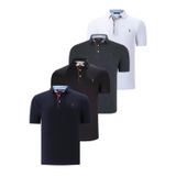 DÖRTLÜ SET T8582 DEWBERRY ERKEK T-SHIRT-SİYAH-ANTRASİT-LACİVERT-BEYAZ