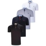 DÖRTLÜ SET T8582 DEWBERRY ERKEK T-SHIRT-SİYAH-BEYAZ-LACİVERT-GRİ