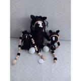 Dortlu Yeni Dogan Siyah At Seti Amigurumi Organik Oyuncak