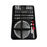 DORU Paslanmaz Çelik Kamp Yemek Seti (4 Kişilik Özel Çantalı Premium Set)