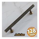 Doruk 128 Mm Eskitme Antik Sarı Metal Mobilya Mutfak Çekmece Dolap Dolabı Kulpu Kulbu Kulpları