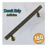 Doruk 160 Mm Eskitme Antik Sarı Metal Mobilya Mutfak Çekmece Dolap Dolabı Kulpu Kulbu Kulpları