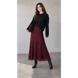 doruk collection Dantel asimetrik lastikli etek