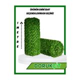 Doruk Dekoratif Çim Çit Rulo 1 Metre x 1 Metre – Yapay Çim Çit Panel Bahçe Balkon Çiti