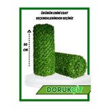 Doruk Dekoratif Çim Çit Rulo 50 Cm x 1 Metre – Yapay Çim Çit Panel Bahçe Balkon Çiti