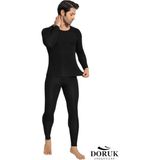Doruk Erkek Termal Takım Siyah %60 Polyester %35 Pamuk %5 Elastan L - XL Beden