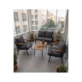 DORUK HOME Rüya model, Balkon, Bahçe, Cafe, Balkon takımı, Bahçe Mobilyası, oturma grubu, Metal kanepe, 2 1 1 sehpalı