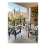 DORUK HOME Rüya model, Balkon, Bahçe, Cafe, Balkon takımı, oturma grubu, Metal kanepe, Balkon Mobilyası 2 1 1 50x90 masalı