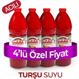 Doruk Sezer Gedelek Turşucusu Gedelek Turşucusu Şalgamlı Turşu Suyu Acılı 1 Lt 4' Lü Kampanya - 1 Paket