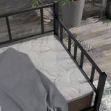 Doruk,Daybed, Metal Karyola, Sedir Karyola, 90X200 Cm, Siyah Renk