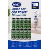 Dory Jumbo Boy Çöp Poşeti-Çöp Torbası 10 Adet 80x110 300 Gr Siyah