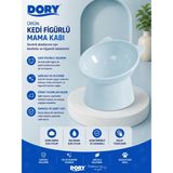 Dory Kedi Figürlü Mama Kabı - Mavi