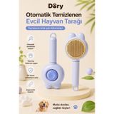 Dory Otomatik Temizlenen Kedi Figürlü Evcil Hayvan Tarağı Lila