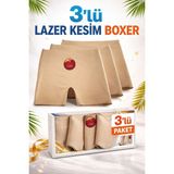 Dorya 3’lü Kadın Lazer Kesim Boxer Siyah Beyaz Ten Karışık Dikişsiz Yüksek Bel Esnek Külot - L - XL