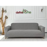 Döşemelik Kumaş Düz Keten Lastikli Kayma Yapmayan 3 Kişilik 1 Adet Büyük Kanepe Örtüsü - 180 x 230 cm - Gri