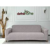 Döşemelik Kumaş Düz Keten Lastikli Kayma Yapmayan 3 Kişilik 1 Adet Büyük Kanepe Örtüsü - 180 x 230 cm - Pudra