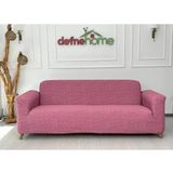 Döşemelik Kumaş Düz Keten Lastikli Kayma Yapmayan 3311 Takım Koltuk Örtüsü - 230 x 180 cm - Gül Kurusu