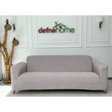 Döşemelik Kumaş Düz Keten Lastikli Kayma Yapmayan 3311 Takım Koltuk Örtüsü - 230 x 180 cm - Pudra