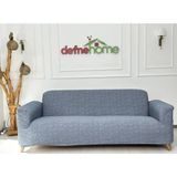 Döşemelik Kumaş Düz Keten Lastikli Kayma Yapmayan 3311 Takım Koltuk Örtüsü - Koyu Gri - 230 x 180 cm