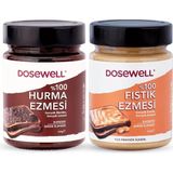 Dosewell %100 Fıstık Ezmesi 300 gr ve Hurma Ezmesi 400 gr 2'li Paket - 700 gr