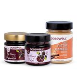 Dosewell 3'lü Kahvaltı Seti - Fıstık Ezmesi 300g, Marmelat 250g, Reçel 250g