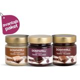 Dosewell Sürülebilir Tahin Helvası 3'lü Set - 3 x 250 gr (Sade, Aronyalı, Kakaolu) - 750 gr