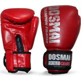 Dosmai Boks Kick Boks Muay Thai Eldiveni 10 oz Kırmızı PU Malzemeden Cırtlı Özellikli El340