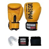 Dosmai Champion Fighter Boks Kick Boks Muay Thai Eldiveni Seti Boks Eldiveni Bandaj Ve Dişlik 3’lü Set (4 Oz)