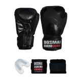 Dosmai Lykia Boks Eldiveni Boks Dişlik Boks Bandaj Set Siyah 10oz Siyah