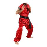 Dosmai Sıfır Kol Wushu Nançuan Elbisesi Vs111 - Kırmızı - 152 cm