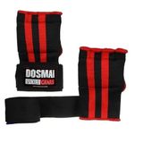 Dosmai TRİPOLİS Profesyonel Gel Destekli Hazır Boks Bandaj Bilek Bandajlı jel bandaj Özel Dolgulu Boks Eldiveni EL292 (SİYAH, S)