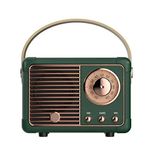 Dosmix Retro Bluetooth Hoparlör, Vintage Dekor, Mini Kablosuz Bluetooth Hoparlör, Mutfak Masası Yatak Odası Ofis Parti Dış Mekan Aksesuarları iPhone Android için (Yeşil)