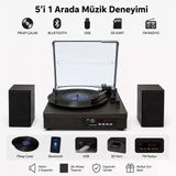 Dosound DS-022 Nostaljik Bluetooth Pikap Çalar USB SD Kart FM Radyo