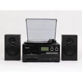 Dosound Tr-18 Ahşap Hoparlörlü Pikap Çalar Kaset Cd Bluetooth Usb Sd Müzik Sistemi 1 Adet