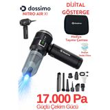 Dossimo Nitro X1 Kablosuz Araç Içi Süpürge | Güçlü Vakum | Hava Pompası | Dijital Gösterge | Çanta Hediyeli