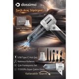 Dossimo Nitro X2 Kablosuz Araç İçi Süpürge Katlanabilir Çok Amaçlı |Güçlü Vakum|Hava Pompası|Çanta Hediye
